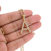 925 Silver Real Natural Diamonds 2 Grams All Initial Alphabets Pendant Letter Charm